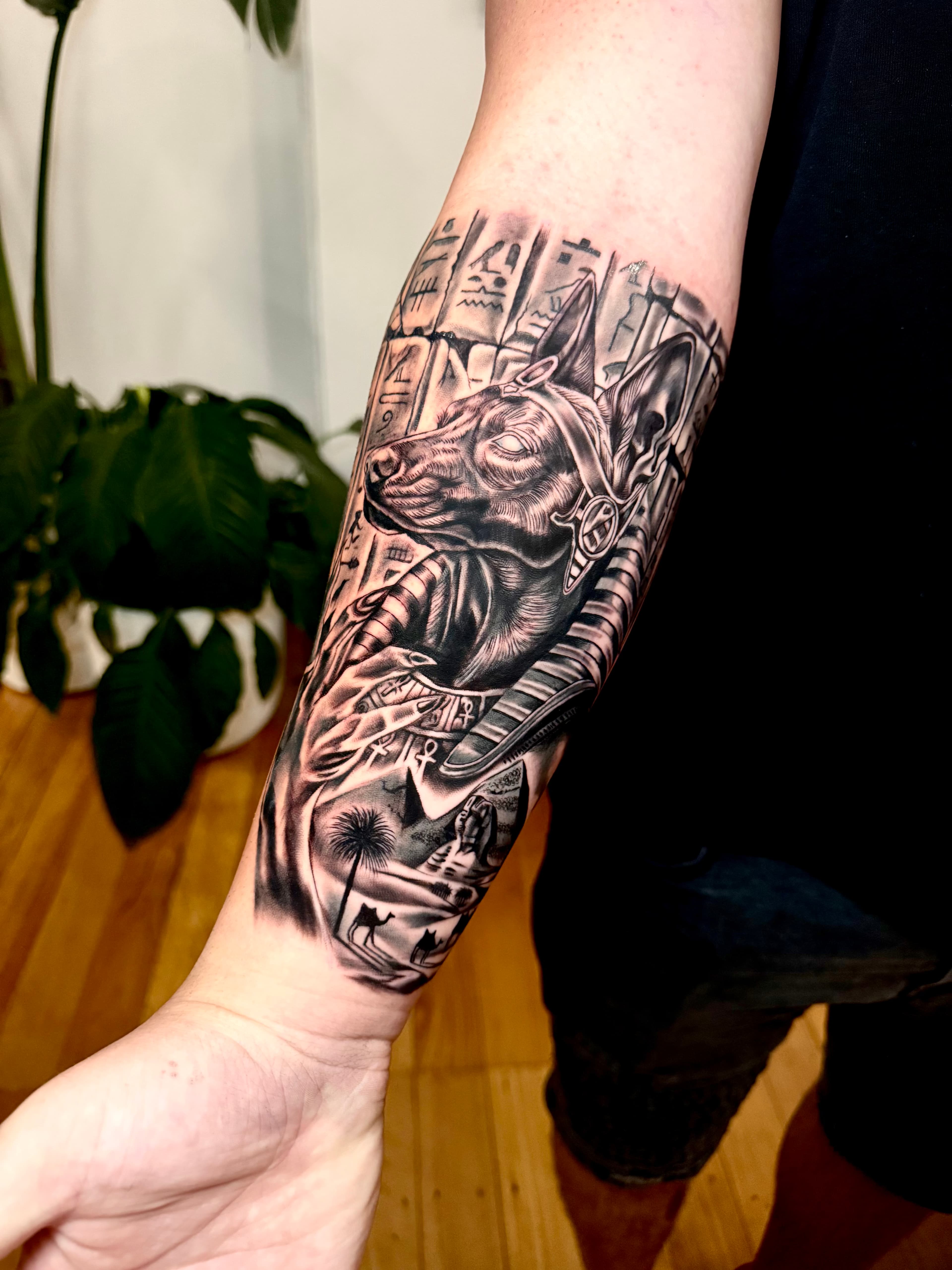 Anubis Forearm Piece by Amzart — Realism tattoo, Sydney