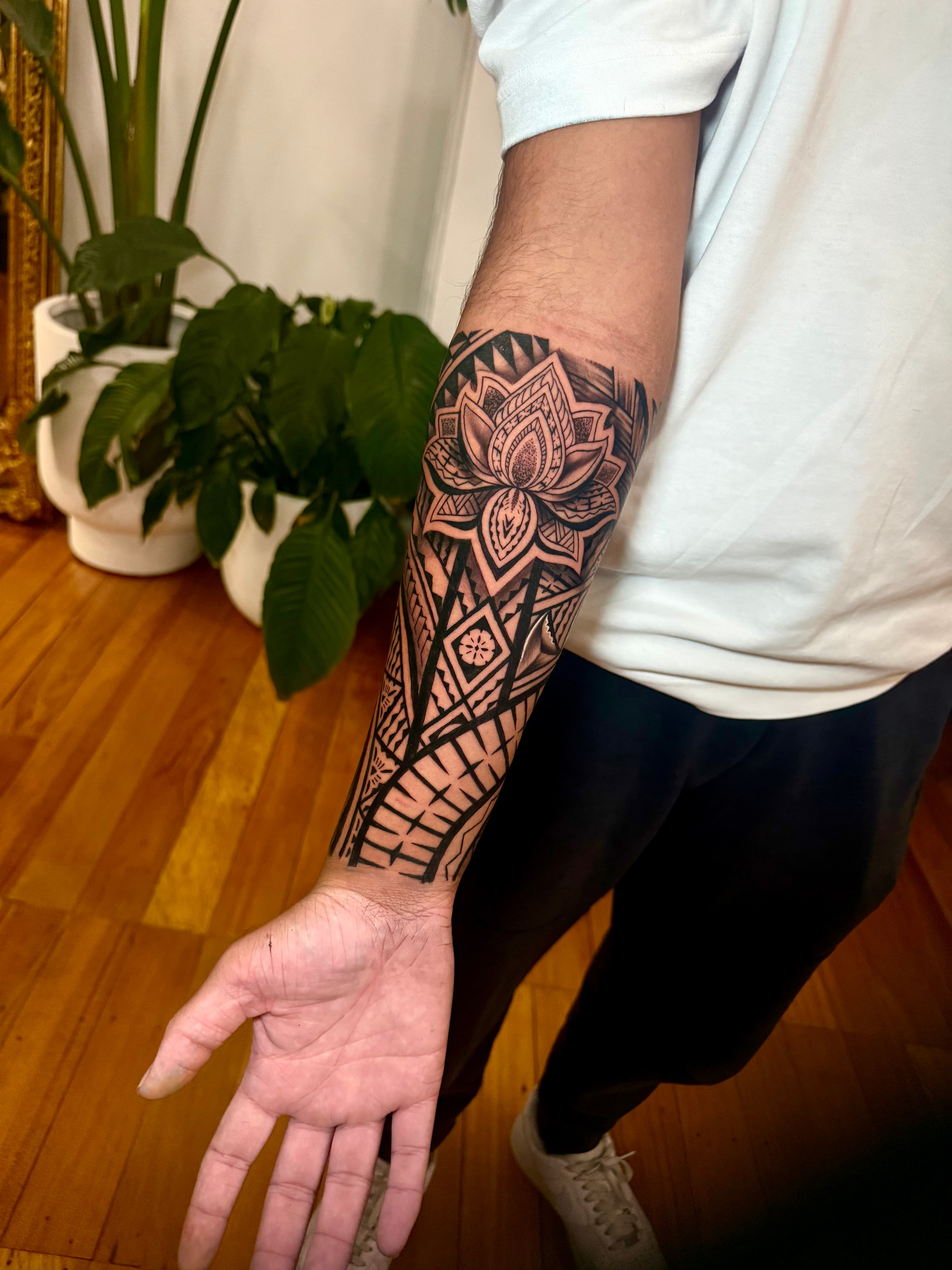 Fijian Lotus Forearm Wrap by Amzart — Polynesian tattoo, Sydney